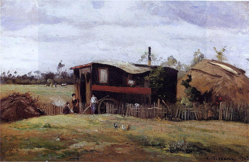  Camille Pissarro La roulette des Bohemiens - Hand Painted Oil Painting