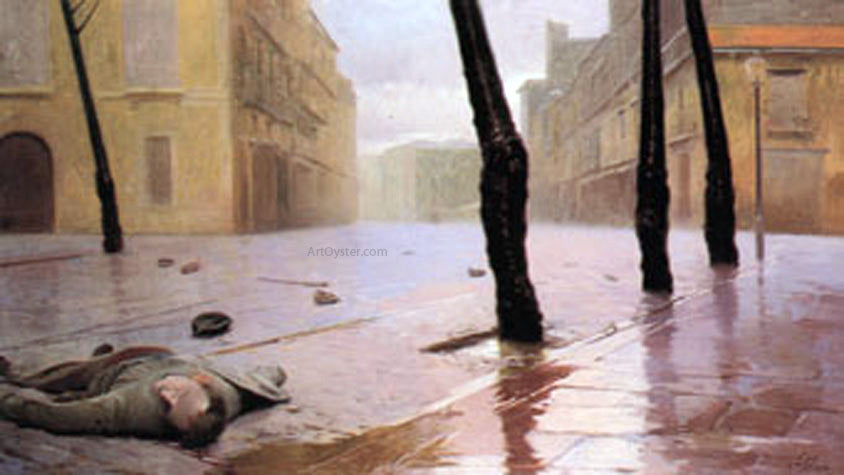  Antonio Fillol Granell La Semilla (also known as Despuas de la Refriega) - Hand Painted Oil Painting