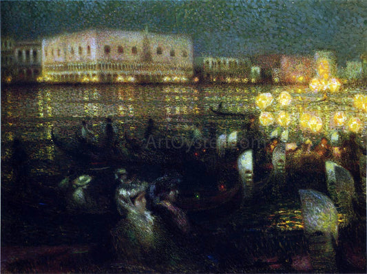  Henri Le Sidaner La Serenade, Venice - Hand Painted Oil Painting