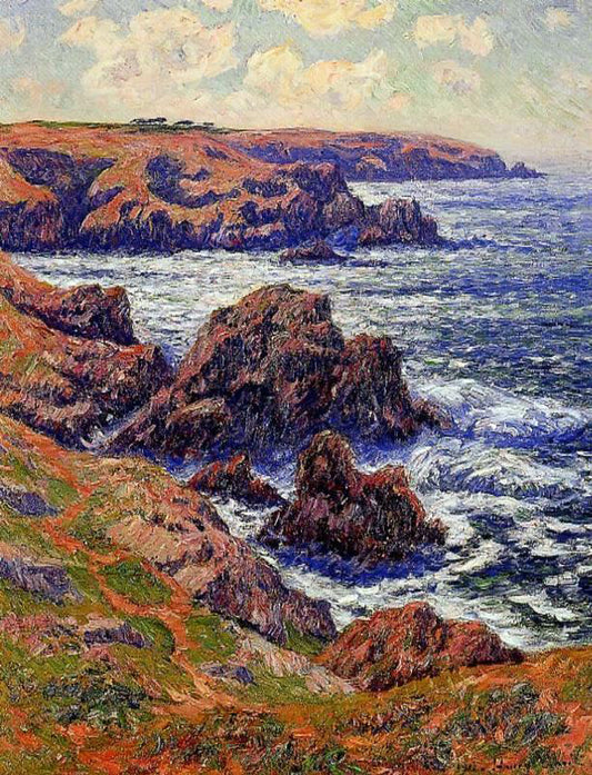  Henri Moret La Terre de Cleden, Point de Raz, Finistere - Hand Painted Oil Painting