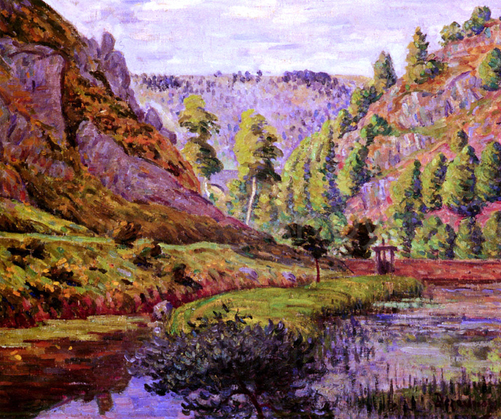 Emile Dezaunay La Vallee de Daoulas - Hand Painted Oil Painting