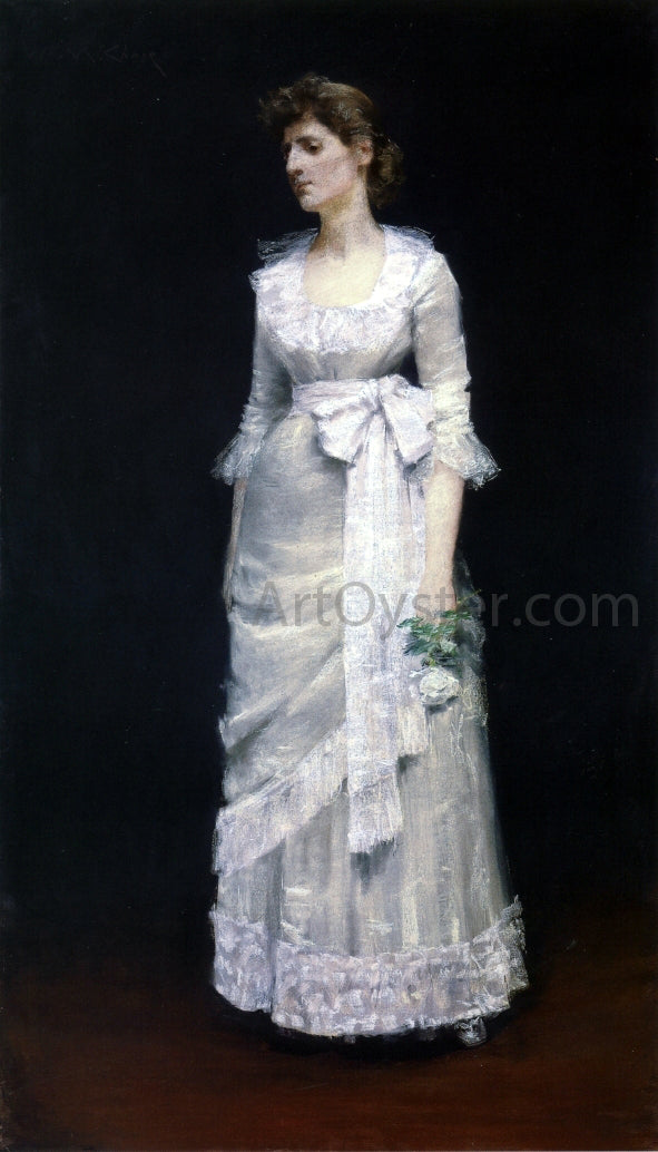  William Merritt Chase Lady in White Gown - Hand Painted Oil Painting