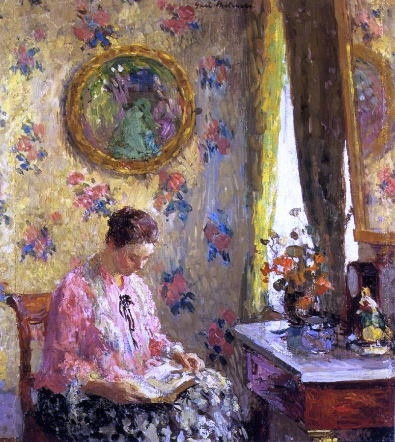  Gari Melchers A Lady Reading - Hand Painted Oil Painting