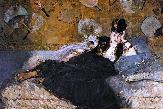  Edouard Manet Lady with Fans, Portrait of Nina de Callais - Hand Painted Oil Painting