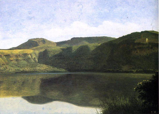  Joseph August Knip Lake Albano with Palazzolo - Hand Painted Oil Painting