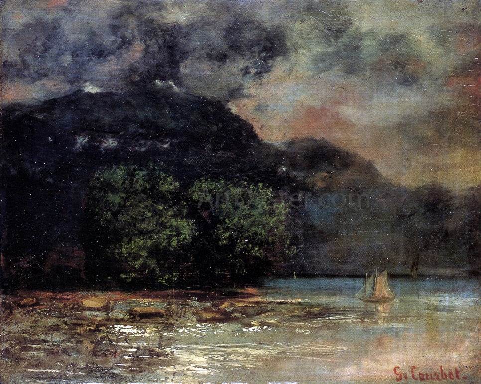  Gustave Courbet Lake Geneve before the Storm - Hand Painted Oil Painting