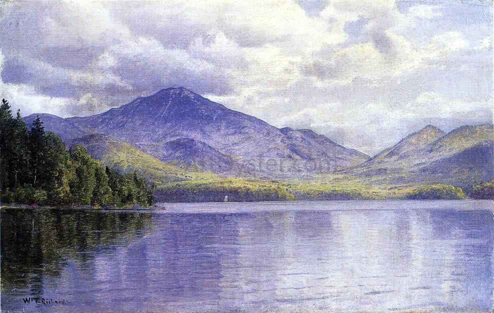  William Trost Richards Lake Placid, Adirondack Mountains - Hand Painted Oil Painting