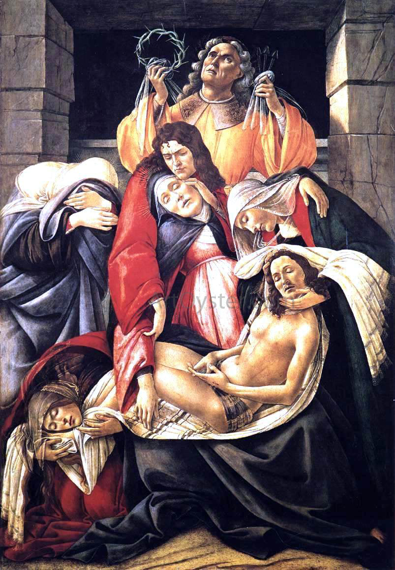  Sandro Botticelli Lamentation over the Dead Christ - Hand Painted Oil Painting