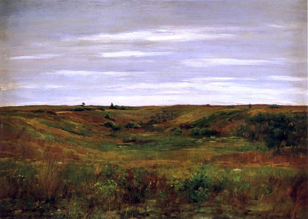  William Merritt Chase Landscape: A Shinnecock Vale - Hand Painted Oil Painting