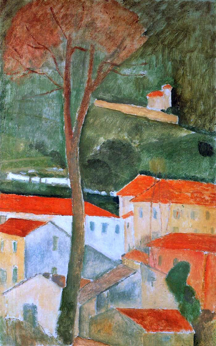  Amedeo Modigliani Landscape - Hand Painted Oil Painting