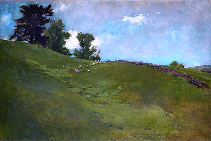  John White Alexander Landscape, Cornish, N.H. - Hand Painted Oil Painting