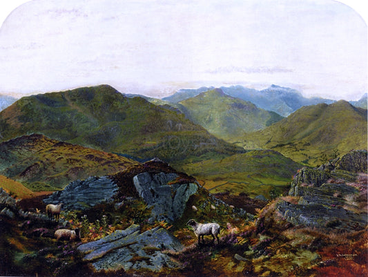  John Atkinson Grimshaw Landscape in the Lake District - Hand Painted Oil Painting