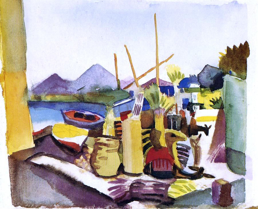  August Macke Landscape near Hammamet - Hand Painted Oil Painting