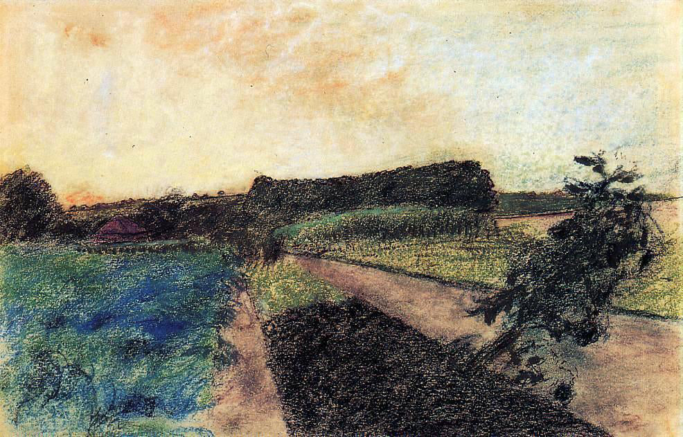  Edgar Degas Landscape on the Orne - Hand Painted Oil Painting