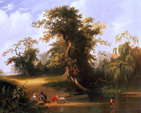  George Caleb Bingham Landscape: Rural Scene - Hand Painted Oil Painting