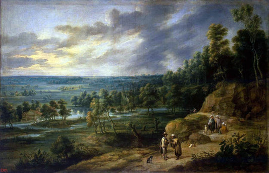  Lucas Van Uden Landscape with a Fortune-Teller - Hand Painted Oil Painting