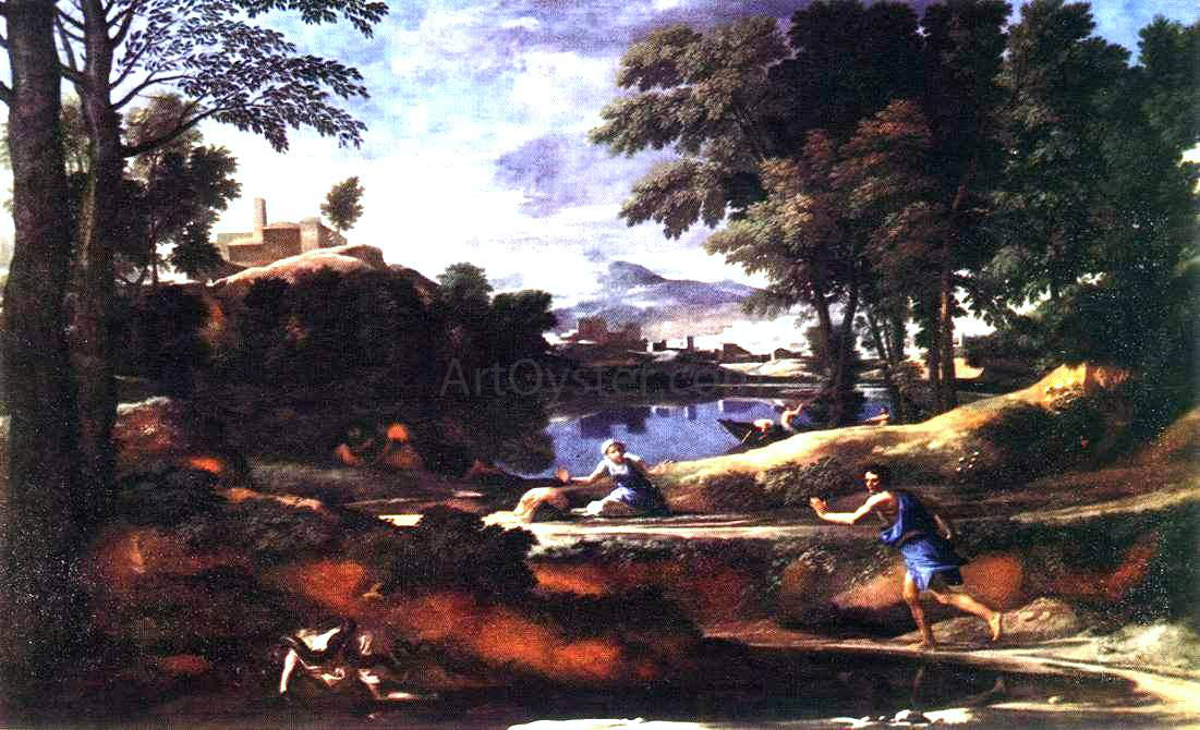  Nicolas Poussin Landscape with a Man Killed by a Snake - Hand Painted Oil Painting