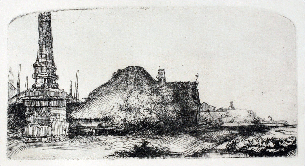  Rembrandt Van Rijn The Landscape with an Obelisk - Hand Painted Oil Painting