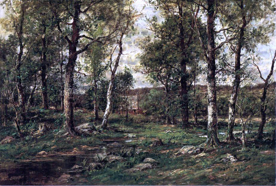  Charles Linford Landscape with Birch Trees, Scalp Level - Hand Painted Oil Painting