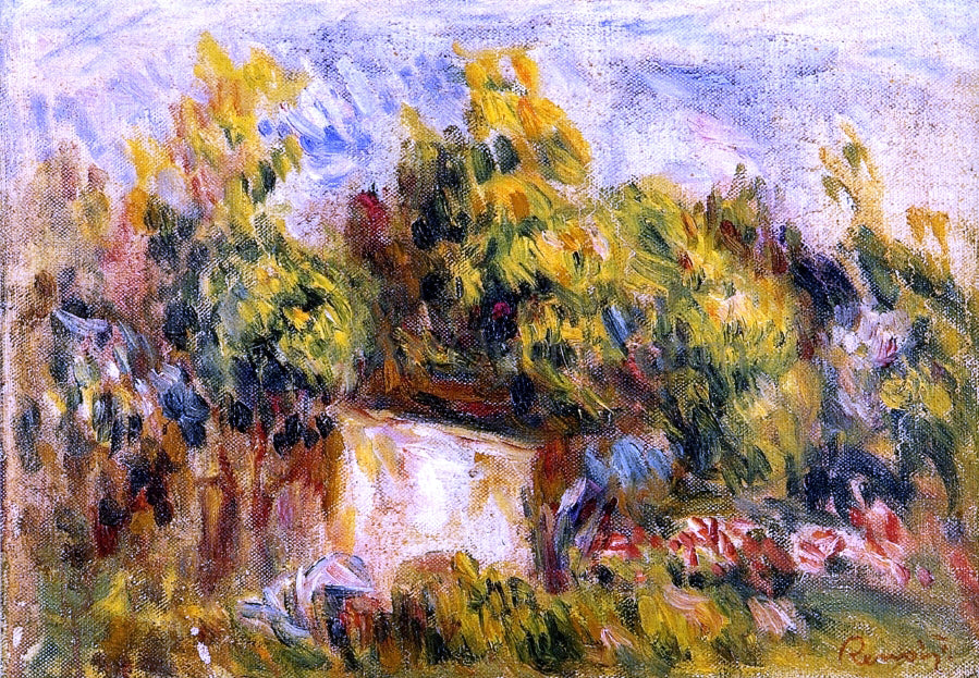  Pierre Auguste Renoir Landscape with Cabin - Hand Painted Oil Painting