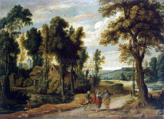  Jan Wildens Landscape with Christ and his Disciples on the Road to Emmaus - Hand Painted Oil Painting