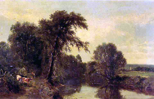  James McDougal Hart Landscape with Cows - Hand Painted Oil Painting