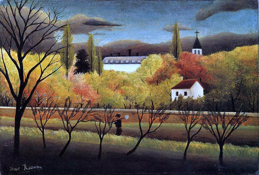  Henri Rousseau A Landscape with Farmer - Hand Painted Oil Painting