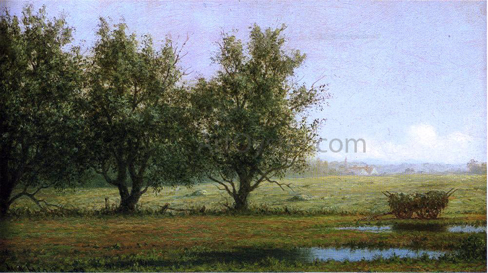  Martin Johnson Heade Landscape with Hay Wagon - Hand Painted Oil Painting