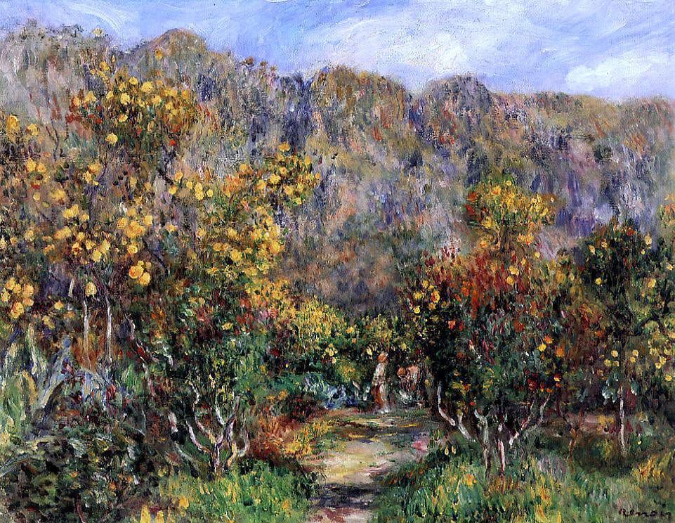  Pierre Auguste Renoir Landscape with Mimosas - Hand Painted Oil Painting