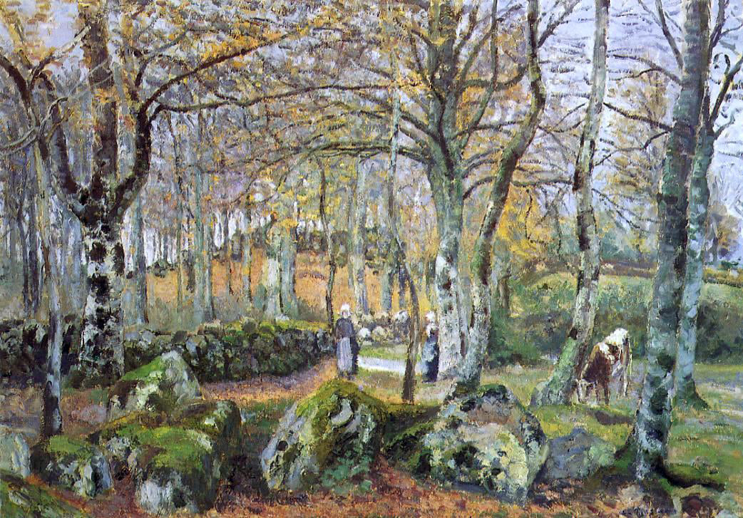  Camille Pissarro Landscape with Rocks, Montfoucault - Hand Painted Oil Painting