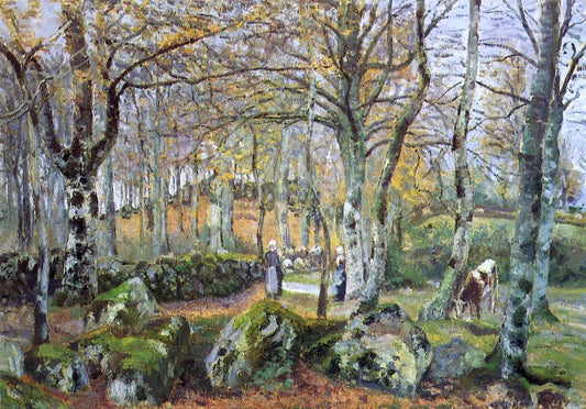 Camille Pissarro Landscape with Rocks, Montfoucault - Hand Painted Oil Painting