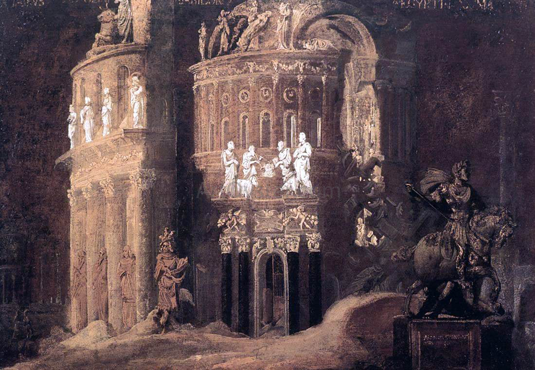  Francois De Nome Landscape with Roman Ruins - Hand Painted Oil Painting