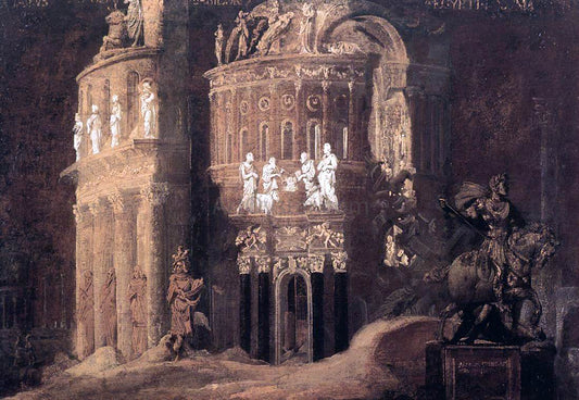  Francois De Nome Landscape with Roman Ruins - Hand Painted Oil Painting