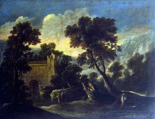  Francisco Collantes Landscape with Ruins - Hand Painted Oil Painting