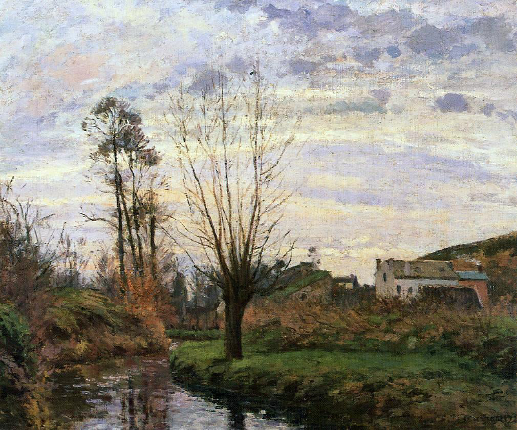  Camille Pissarro Landscape with Small Stream - Hand Painted Oil Painting