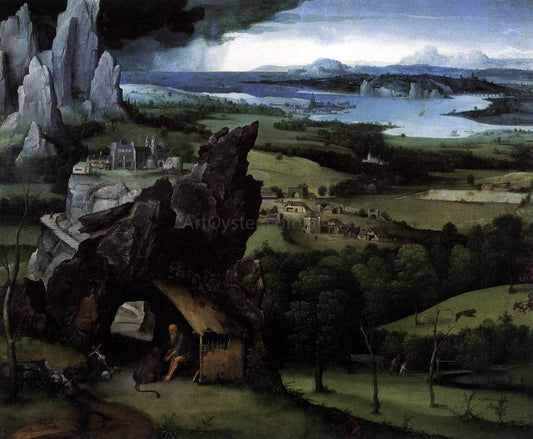  Joachim Patenier Landscape with St Jerome - Hand Painted Oil Painting