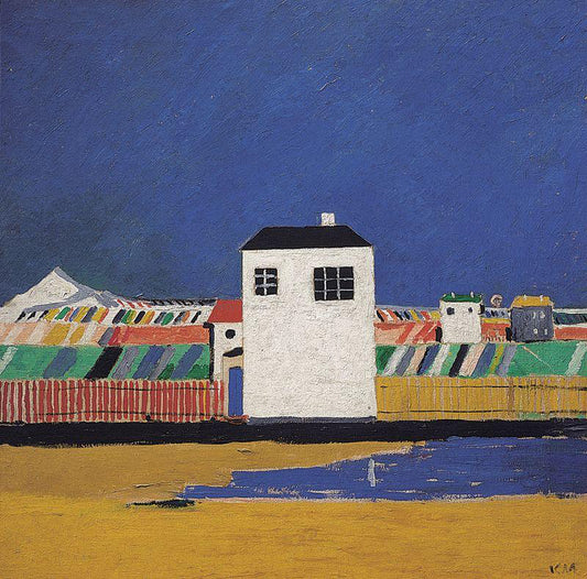  Kazimir Malevich Landscape with White House - Hand Painted Oil Painting