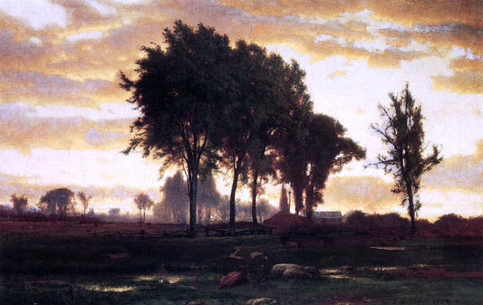  George Inness Landscape-sunset - Hand Painted Oil Painting