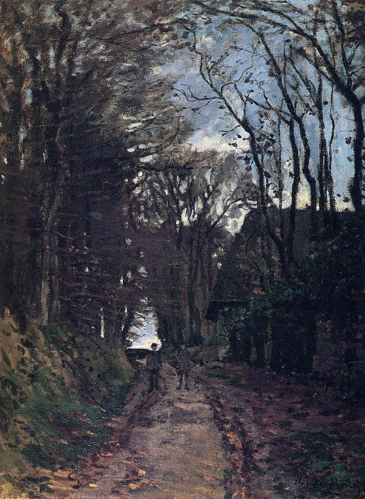  Claude Oscar Monet Lane in Normandy - Hand Painted Oil Painting