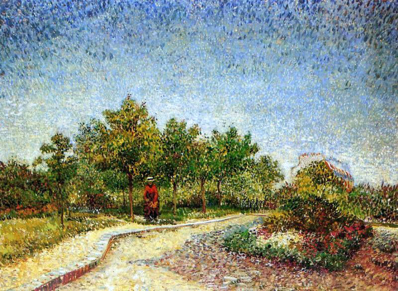  Vincent Van Gogh Lane in Voyer d'Argenson Park at Asnieres - Hand Painted Oil Painting