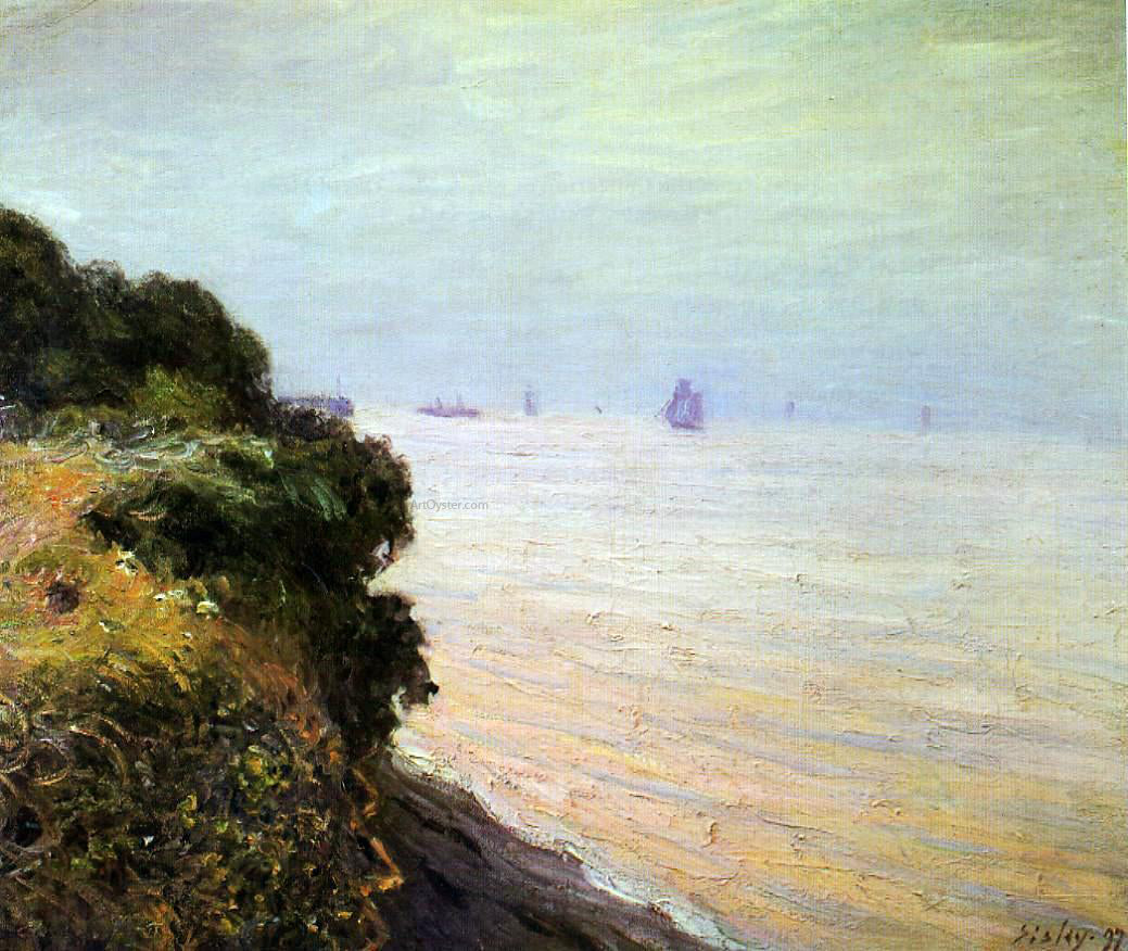 Alfred Sisley Langland Bay, England, Morning - Hand Painted Oil Painting