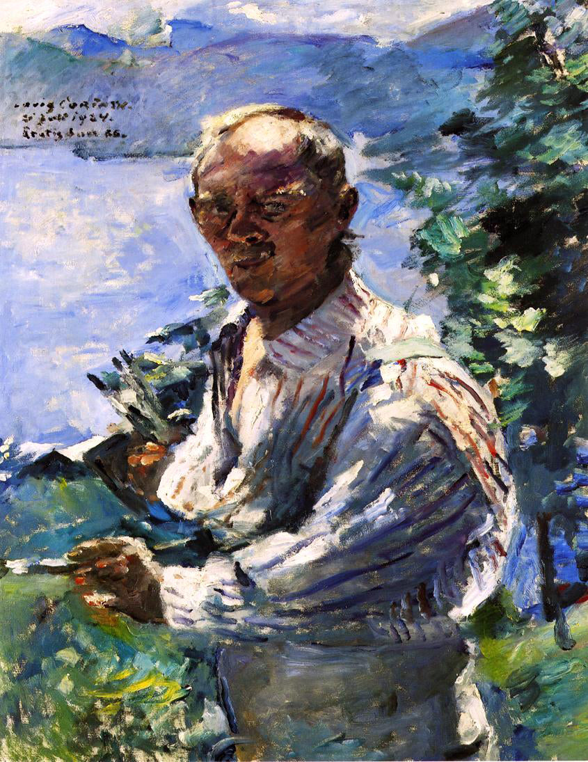  Lovis Corinth Large Self Portrait at the Walchensee - Hand Painted Oil Painting