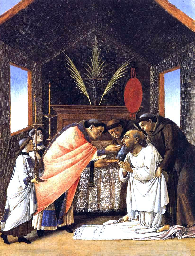  Sandro Botticelli Last Communion of St Jerome - Hand Painted Oil Painting