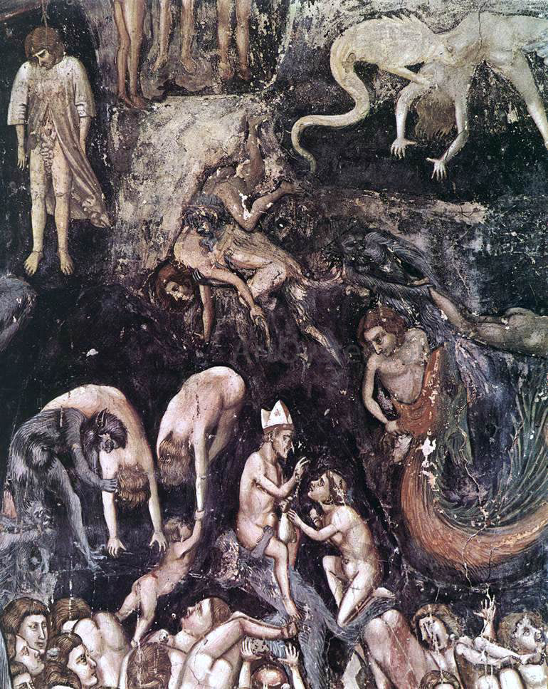  Giotto Di Bondone Last Judgment (detail 18) (Cappella Scrovegni (Arena Chapel), Padua) - Hand Painted Oil Painting