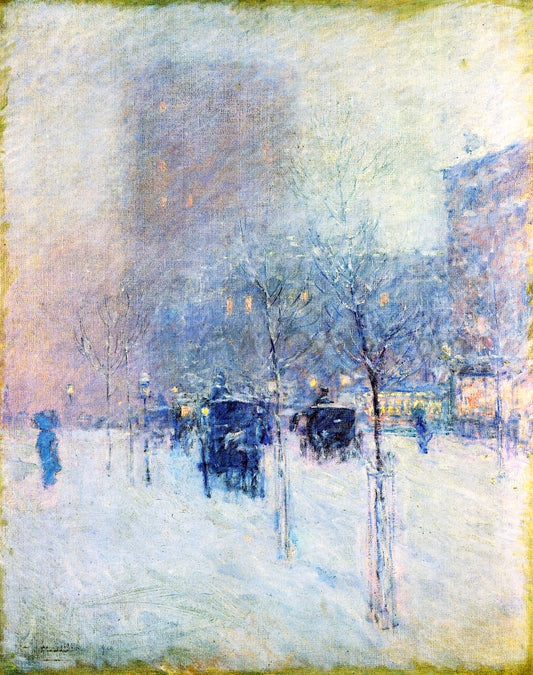  Frederick Childe Hassam Late Afternoon, New York: Winter - Hand Painted Oil Painting