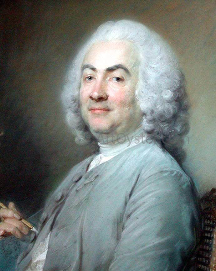  Jean-Baptiste Perronneau Laurent Cars, engraver - Hand Painted Oil Painting