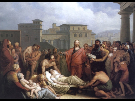  Mathieu Ignace Van Bree Le Christ Guerissant un Malade - Hand Painted Oil Painting