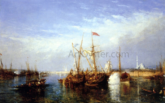  Felix Ziem Le Corne d'Or, Constantinople - Hand Painted Oil Painting