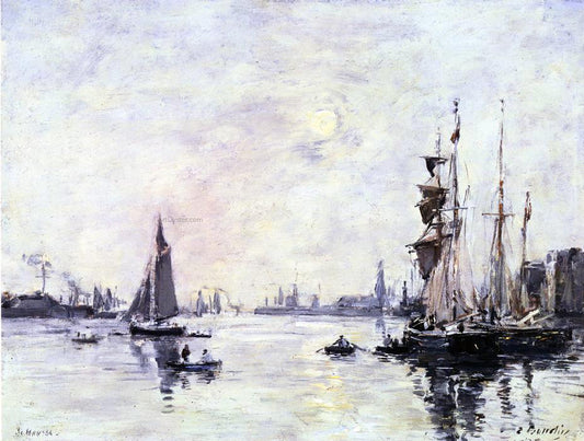  Eugene-Louis Boudin Le Havre, l'avant-port - Hand Painted Oil Painting