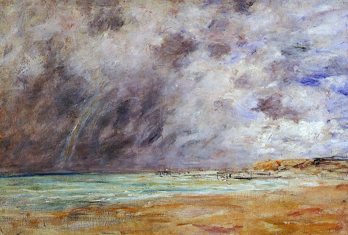  Eugene-Louis Boudin Le Havre, Stormy Skies over the Estuary - Hand Painted Oil Painting